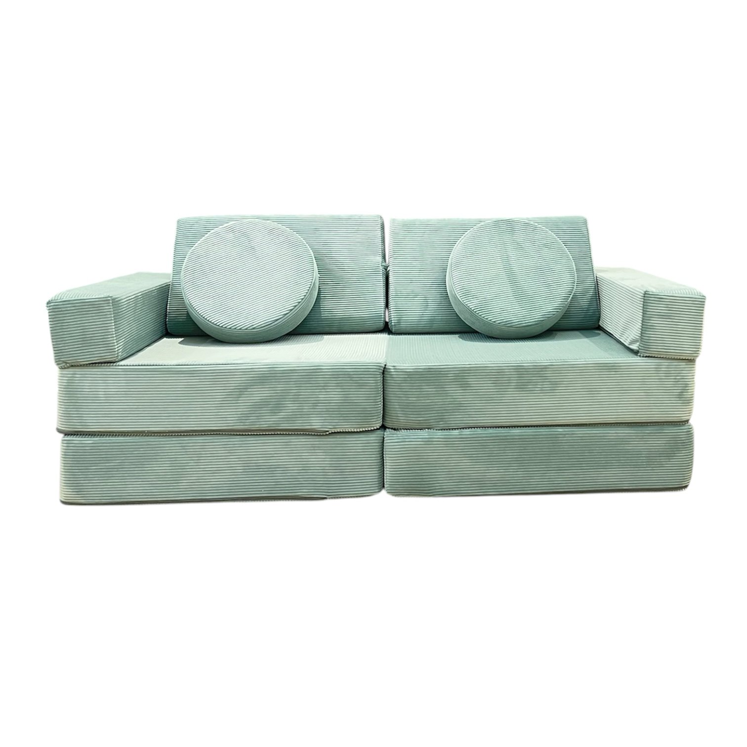 Neztly Corduroy Mossy Cozy Junior Play Sofa (Green) -10 pcs