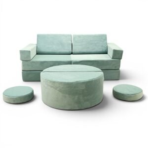 Neztly Corduroy Mossy Cozy Junior Play Sofa (Green) -12 pcs
