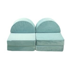 Neztly Corduroy Mossy Cozy Junior Play Sofa (Green) Half Round -6 pcs