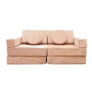 Neztly Corduroy Peachy Cuddle Junior Play Sofa (Peach pink)- 10pcs