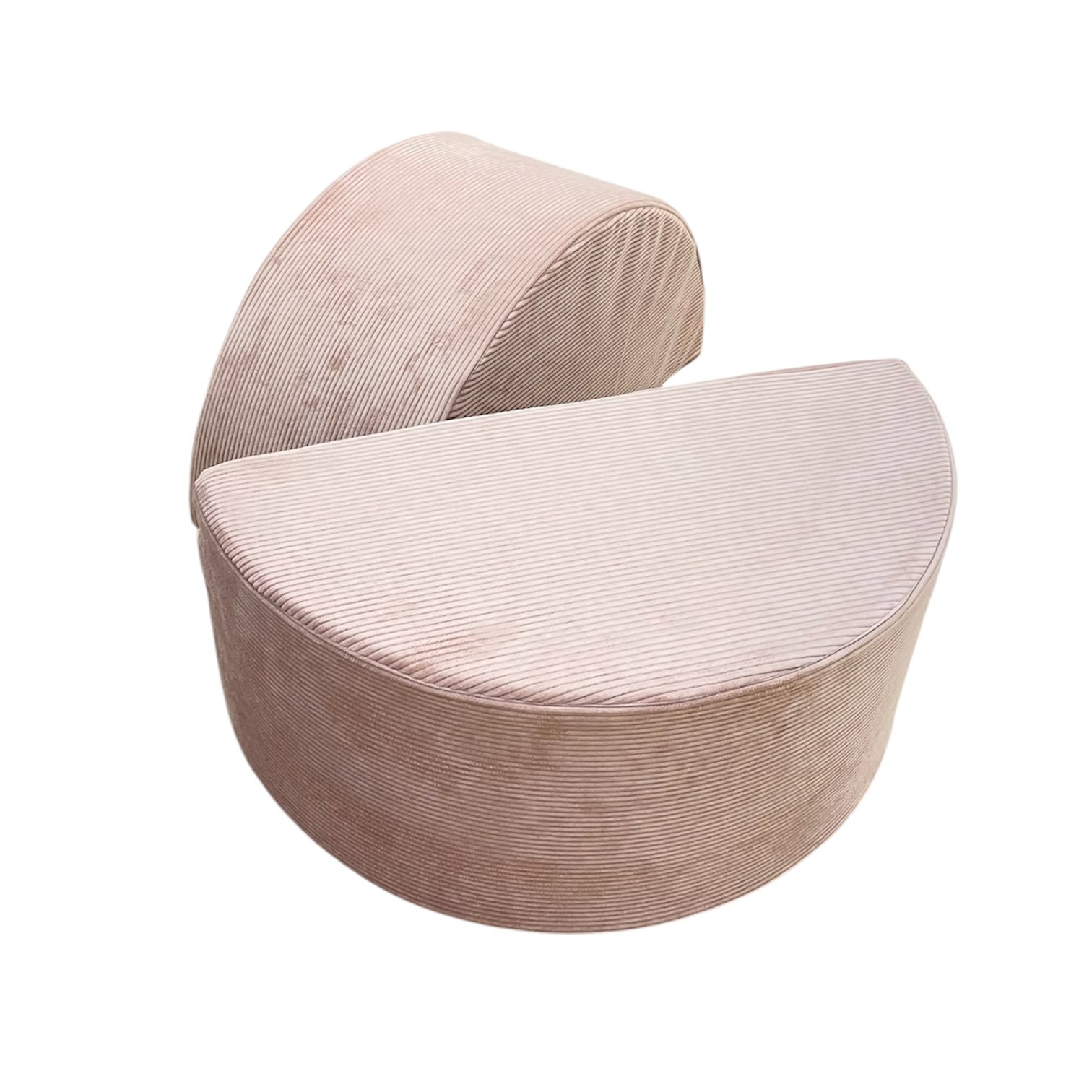 Neztly Corduroy Peachy Cuddle Junior Play Sofa (Green) Half Round Only - 2 pcs - Image 2