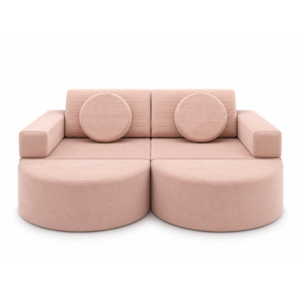 Neztly Corduroy Peachy Cuddle Junior Play Sofa (Peach)- 12pcs